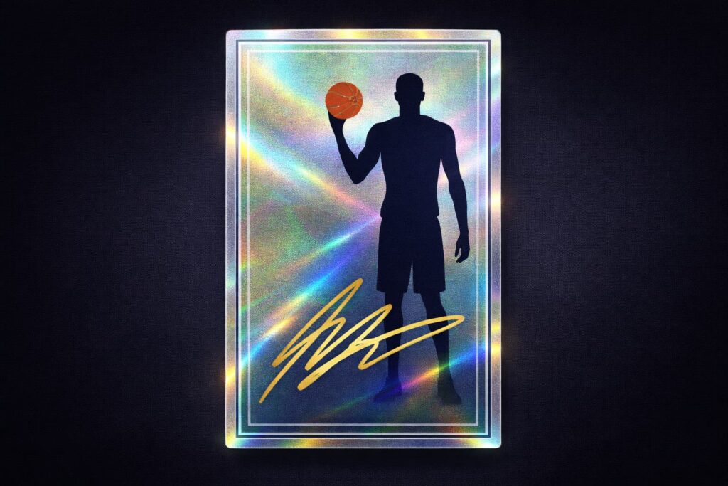 Topps Chrome Wembanyama autograph card illustration